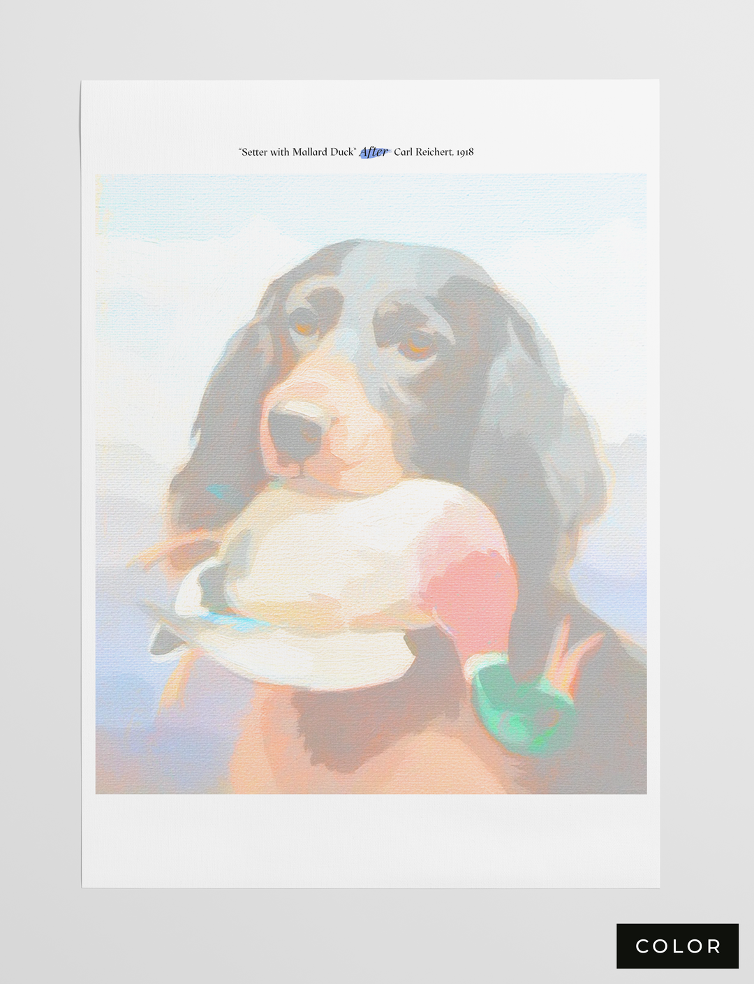 Setter with Mallard Duck, 1918